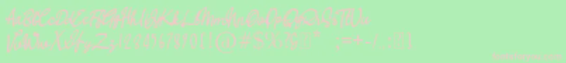 RA BALI Font – Pink Fonts on Green Background