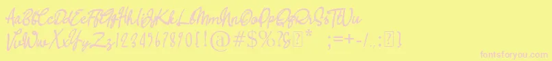 En savoir plus sur la police RA BALI Police RA BALI – polices roses sur fond jaune