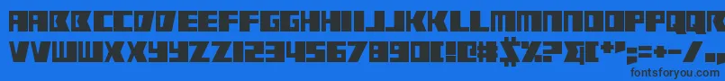 Rabbit Fire Font – Black Fonts on Blue Background