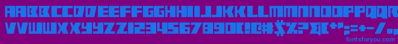 フォントRabbit Fire – 紫色の背景に青い文字