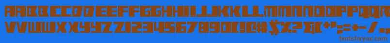 Rabbit Fire Font – Brown Fonts on Blue Background