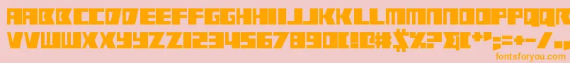 Rabbit Fire Font – Orange Fonts on Pink Background