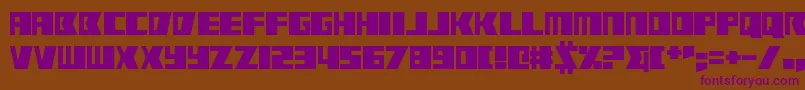 Шрифт Rabbit Fire – фиолетовые шрифты на коричневом фоне