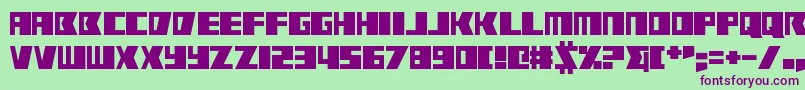 Rabbit Fire-fontti – violetit fontit vihreällä taustalla