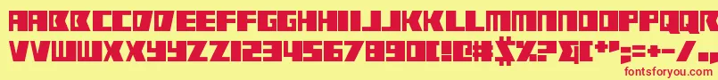 Rabbit Fire Font – Red Fonts on Yellow Background