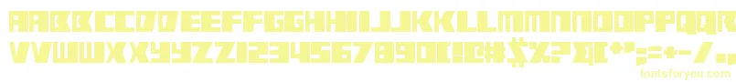 フォントRabbit Fire – 白い背景に黄色の文字