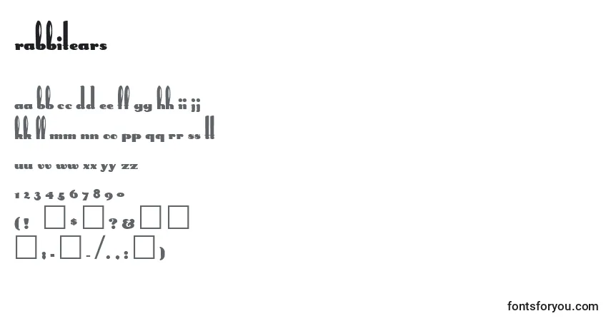 Шрифт RabbitEars (138034) – алфавит, цифры, специальные символы
