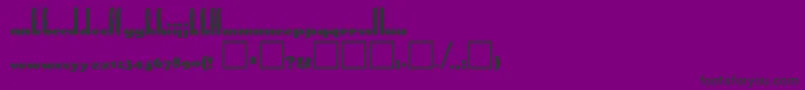 RabbitEars-fontti – mustat fontit violetilla taustalla
