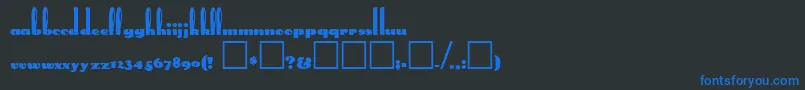 RabbitEars Font – Blue Fonts on Black Background