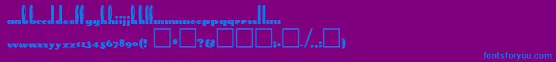 RabbitEars Font – Blue Fonts on Purple Background