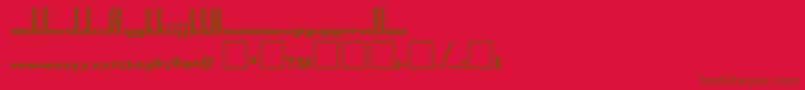 RabbitEars Font – Brown Fonts on Red Background