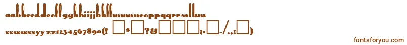RabbitEars-fontti – ruskeat fontit valkoisella taustalla