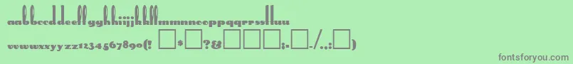 RabbitEars Font – Gray Fonts on Green Background