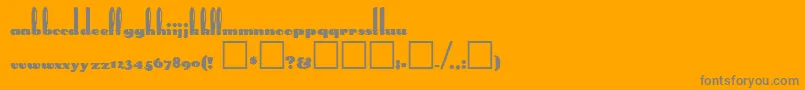 RabbitEars Font – Gray Fonts on Orange Background
