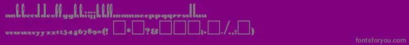 RabbitEars Font – Gray Fonts on Purple Background