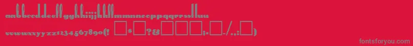 Шрифт RabbitEars – серые шрифты на красном фоне