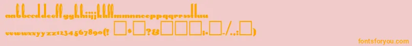 RabbitEars Font – Orange Fonts on Pink Background