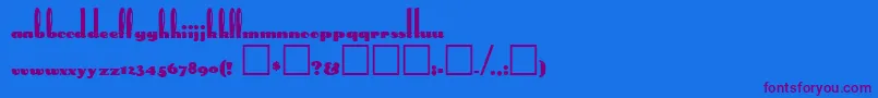 RabbitEars Font – Purple Fonts on Blue Background