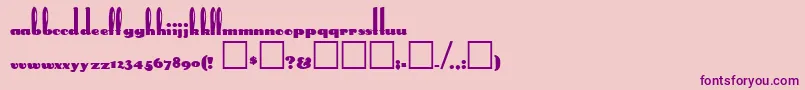 RabbitEars Font – Purple Fonts on Pink Background