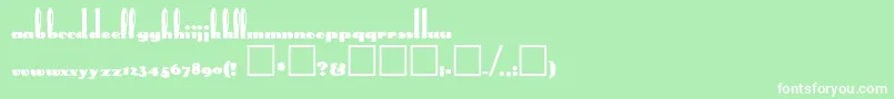 RabbitEars Font – White Fonts on Green Background