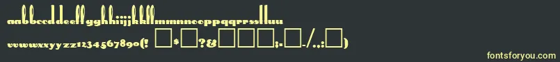 RabbitEars Font – Yellow Fonts on Black Background