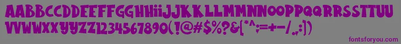 Шрифт Rabbito – фиолетовые шрифты на сером фоне