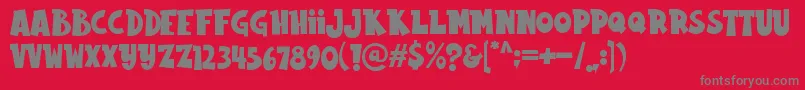 Rabbito Font – Gray Fonts on Red Background