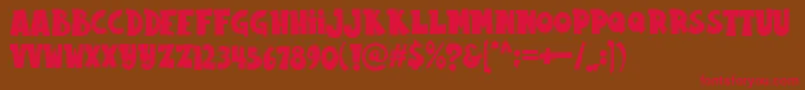 Rabbito Font – Red Fonts on Brown Background