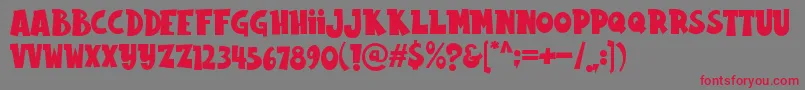 Rabbito Font – Red Fonts on Gray Background