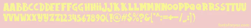 Rabbito Font – Yellow Fonts on Pink Background