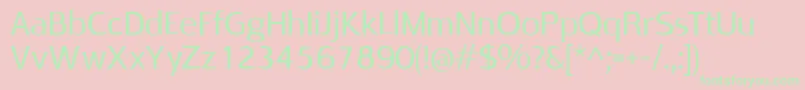 Rabelo Regular Font – Green Fonts on Pink Background