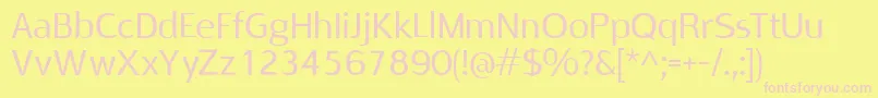 Rabelo Regular-Schriftart – Rosa Schriften auf gelbem Hintergrund