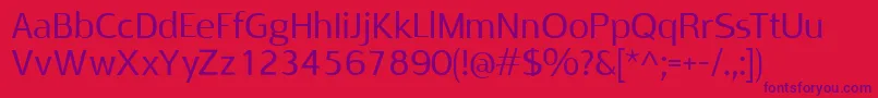 Rabelo Regular Font – Purple Fonts on Red Background