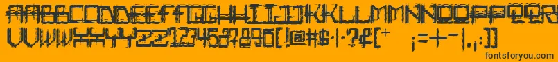 Rabid Science Font – Black Fonts on Orange Background
