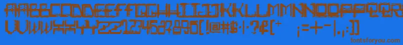 Rabid Science Font – Brown Fonts on Blue Background