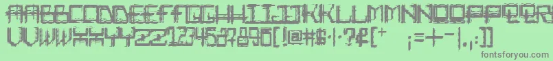 Rabid Science Font – Gray Fonts on Green Background