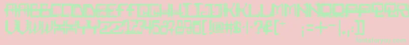 Rabid Science Font – Green Fonts on Pink Background