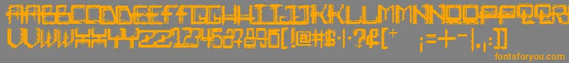 Rabid Science Font – Orange Fonts on Gray Background
