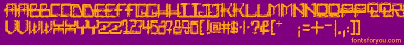 Rabid Science Font – Orange Fonts on Purple Background