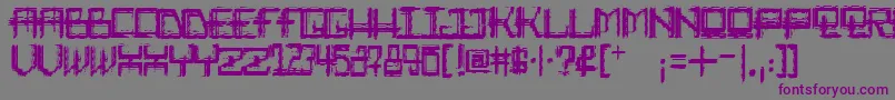 Rabid Science Font – Purple Fonts on Gray Background