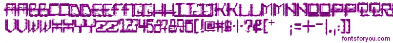 Rabid Science Font – Purple Fonts on White Background