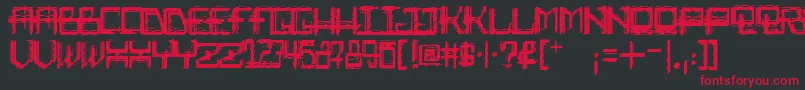 Rabid Science Font – Red Fonts on Black Background
