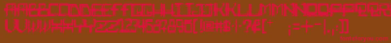 Rabid Science Font – Red Fonts on Brown Background