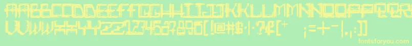 Rabid Science Font – Yellow Fonts on Green Background