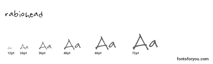 Rabiohead (138039) Font Sizes