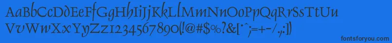 フォントSallmonNormal – 黒い文字の青い背景