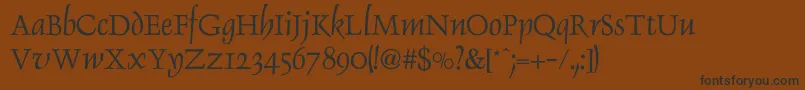 Шрифт SallmonNormal – чёрные шрифты на коричневом фоне