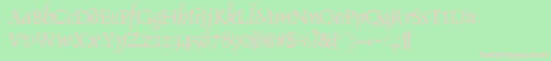 フォントSallmonNormal – 緑の背景にピンクのフォント