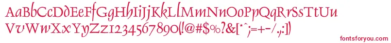 SallmonNormal Font – Red Fonts on White Background