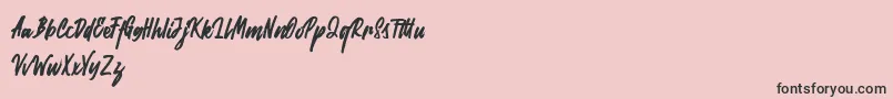 Rabites Font – Black Fonts on Pink Background